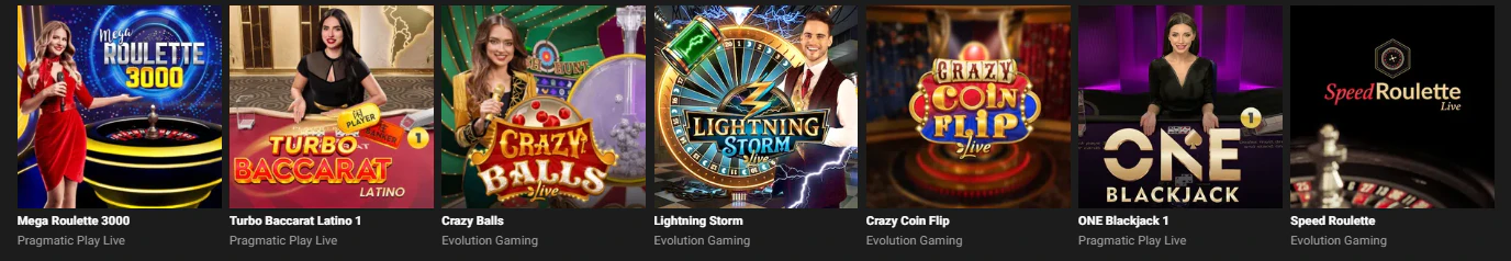 Área de casino en vivo y juegos digitales ofrecida por GGBET Casino