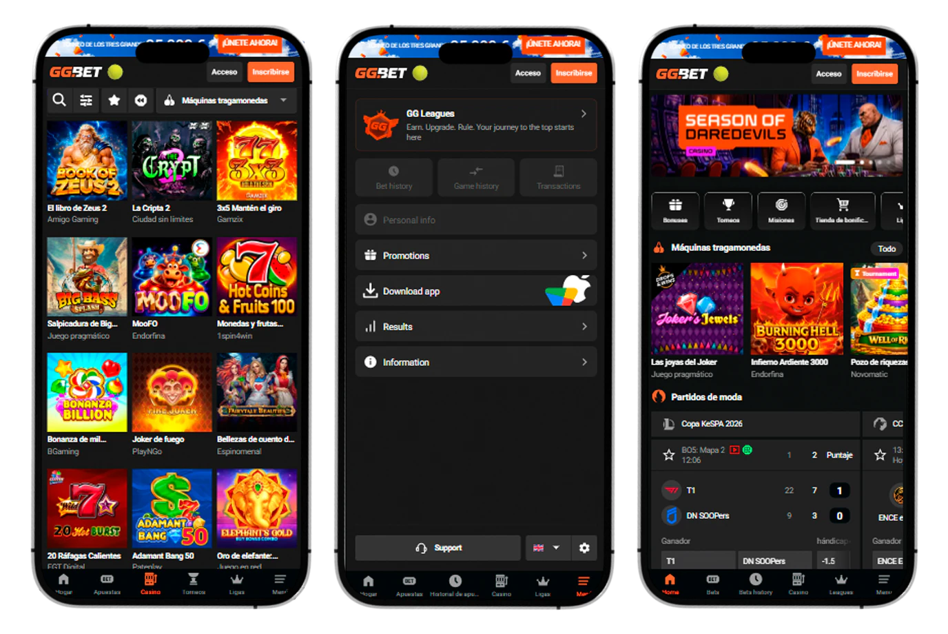 Uso de GGBET Casino desde smartphones y tablets mediante su plataforma móvil